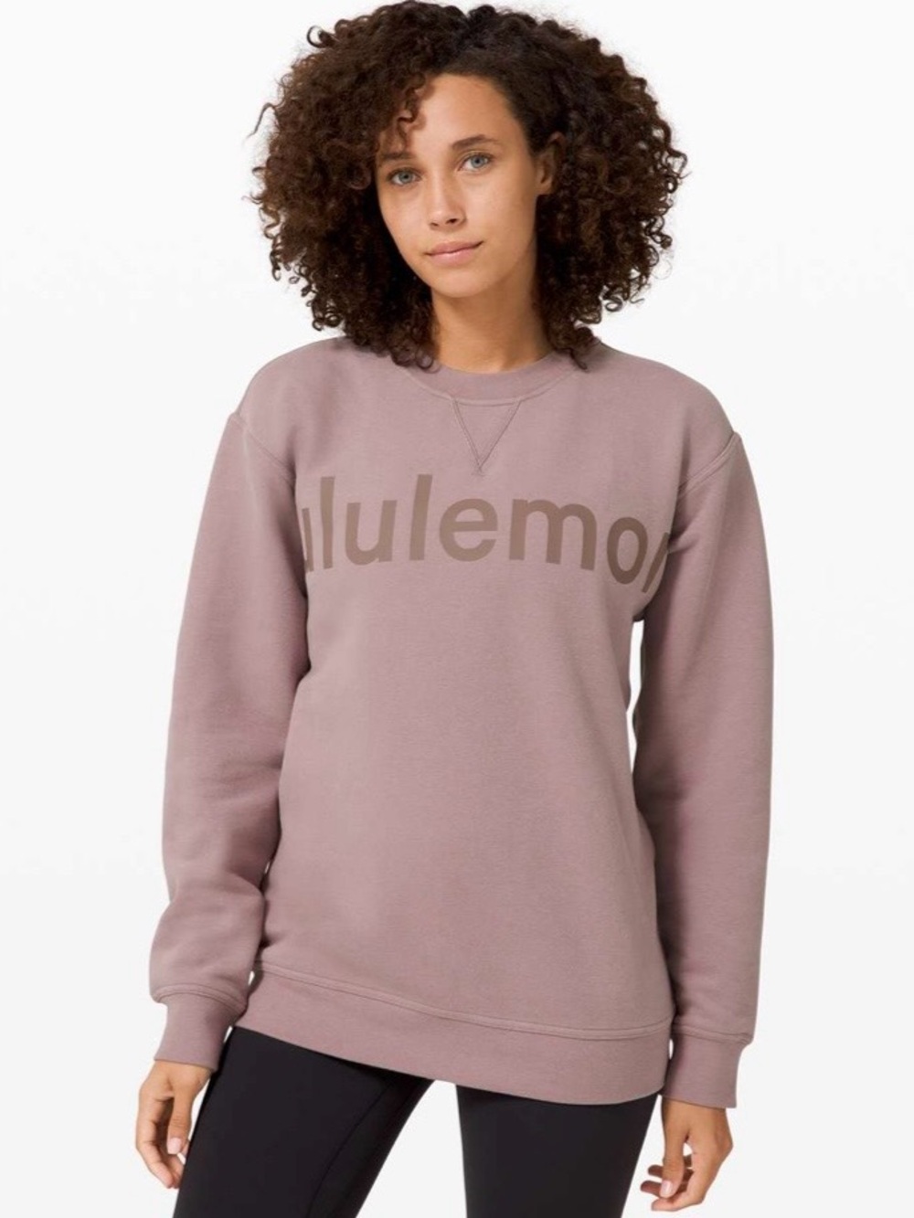 Lululemon All Yours Crew Graphic in Violet Verbena in Size 4